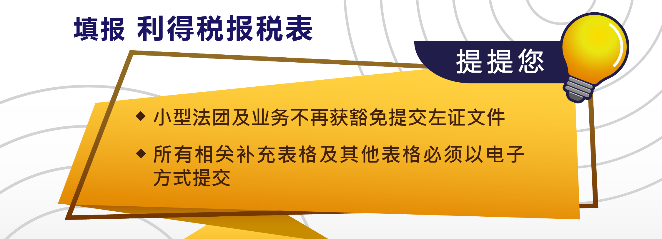 提提你填报利得税报税表的申报要求