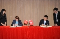 The Secretary for Financial Services and the Treasury, Professor K C Chan, and the Swiss Consul-General, Mrs Rita Hammerli-Weschke, sign an agreement for the avoidance of double taxation and the prevention of fiscal evasion with respect to taxes on income, today (December 6). This is the 18th comprehensive agreement for the avoidance of double taxation concluded by Hong Kong with its trading partners.